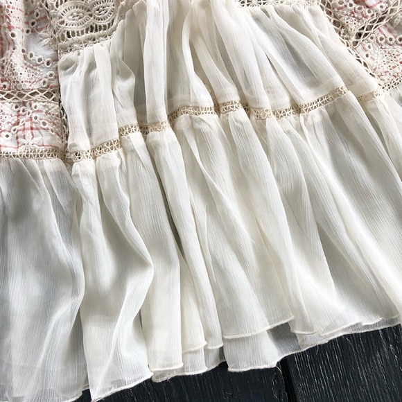 Anthropologie Akemi + Kin Boho Eyelet Ruffle Top - Picture 9 of 13